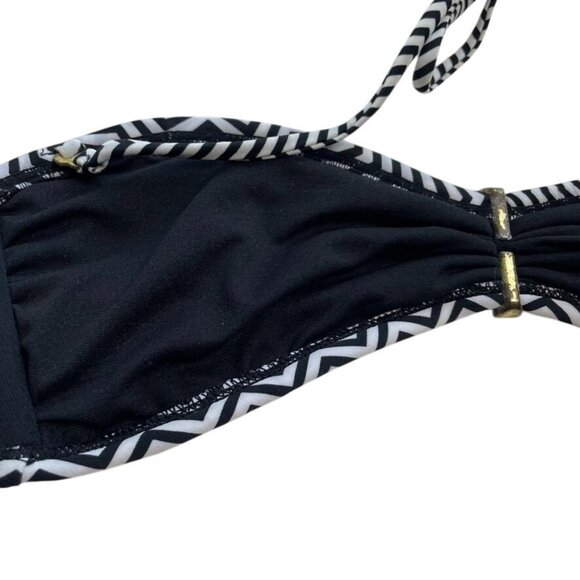 Xhilaration Womens Bikini Swimsuit Set Neon Accents Chevron Size XL Top M c Bott - Picture 6 of 9